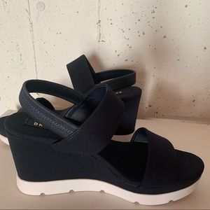 DKNY cati-sling back wedge heel sandals